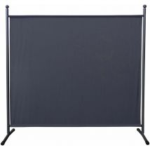 Paravent 180 x 178 cm tela separador de ambientes partición jardín grande Biombo tabique balcón privacidad Gris