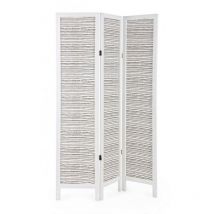 Yes Everyday - Paravent 3 portes Motif blanc 120x170 cm