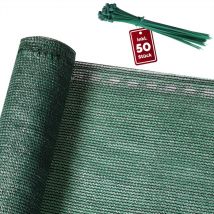 Brise vue balcon Tissu hdpe Pare-soleil brise-vue jardin Protection uv vent Résistant aux intempéries Vert 1.4x10m