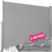 Tectake - Store latéral Brise-vue 160 x 300 cm en Aluminium
