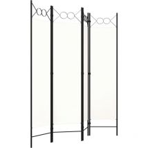 Asupermall - Paravent Cloison de séparation / 4 panneaux Blanc crème 160x180 cm