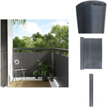Paravent de balcon anthracite 300x90 cm résine tressée - Paravent De Balcon - Écran De Balcon - Clôture Décorative - Écran D'intimité - Décoration