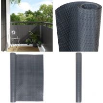 Paravent de balcon anthracite 500x90 cm résine tressée - Paravent De Balcon - Écran De Balcon - Intimité Jardin - Clôture Decorative - Décoration