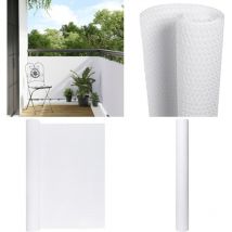 Paravent de balcon blanc 500x90 cm résine tressée - Paravent De Balcon - Écran De Balcon - Intimité Jardin - Clôture Decorative - Décoration