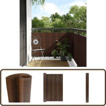 Paravent de balcon brun et noir 600x100 cm résine tressé - Pare-vue Balcon - Clôture Jardin - Écran Intimité - Décoration Extérieur - Brise Vue