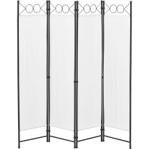 [en.casa] - Paravent de Confidentialité à 4 Panneaux Saragossa 171 x 160 cm Blanc