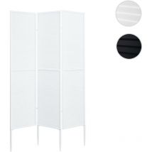 Mendler - Paravent de jardin HWC-J14, cloison de séparation, métal 200x121cm - noir