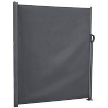 Hesperide - Paravent rétractable Antao graphite 3x1,8m en aluminium traité époxy - Hespéride