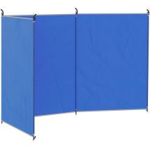 Paravent extérieur camping - paravent plage pliable - sac de transport inclus - acier polyester bleu