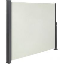 Canopée Paravent extérieur rétractable Brise vue enroulant beige H1.6XL3m