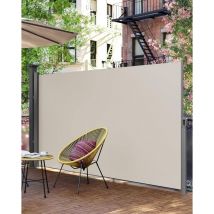 Paravent extérieur 200 x 400 cm (h x l) Store latéral pour Balcon et terrasse,Brise-Vue Paravent retractable - Beige GSA204E01