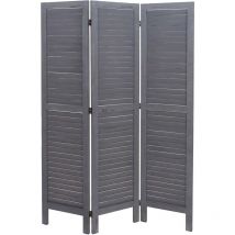 Hegele - jamais utilisé] Paravent HHG-519, cloison de séparation, séparation de pièces, aspect miteux 170x120cm, gris