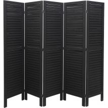 Hegele - Paravent HHG-527, cloison de séparation, aspect miteux 170x200cm, anthracite