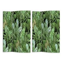 Vacchetti - Paravent imprimé 3 volets feuilles vertes 120,6x2,5xh180,6x2,5xh180