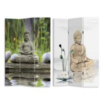 Vacchetti - Paravent imprimé 3 panneaux Buddha 120,6x2,5xh180,6x2,5xh180