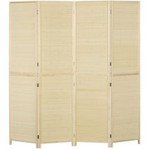 MH - Paravent pliable 4 panneaux daphne bambou