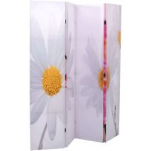 Décoshop26 - Paravent séparateur de pièce cloison pliable 160 x 170 cm motif fleur multicolore DEC031168
