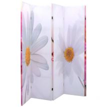 Décoshop26 - Paravent séparateur de pièce cloison pliable 200 x 170 cm motif fleur multicolore DEC031170