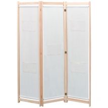 Maison Chic - Paravento a 3 Pannelli,Pannelli Divisori,Frangivista Separé Divisorio per Ambienti Crema 120x170x4 cm in Tessuto BEV86074 BonneVie