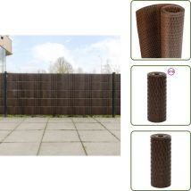 Paravents de balcon 10pcs marron et noir 255x19cm résine tressé - Pare-vue Balcon - Clôture Jardin - Écran Intimité - Décoration Extérieur - Brise Vue