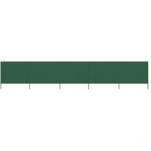 Biombo de tela de 5 paneles 600 x 160 cm verde 020008829