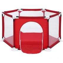 Parc Bébé 140 x 65cm, Parc Enfant Pour l'appartement, Intérieur et Extérieur - Rouge