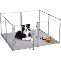 Bingo Paw - Parc Chien Intérieur Grande Taille Enclos Grand Chien en Acrylique Hauteur 80cm - Caisse de Mise Bas pour Grands Chiens Chat Lapin