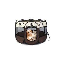 Parc pour chiots octogonal pliable 74 x 43 cm pour animaux de compagnie, facile à transporter parc pliable animaux Parc à Chiot Parc de Jeu en Tissu