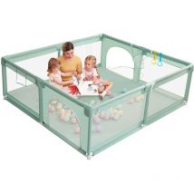 Parc d'enfant cloture de jeu 150 x 180 x 66cm avec panier de basket vert foncé noel ZebraA
