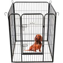 Recinto per cani, cuccioli e conigli GARDEO80x100x4, 4 pannelli 80X100cm, 0,64M2, modulabile, per interni ed esterni, pieghevole, garanzia 5 anni