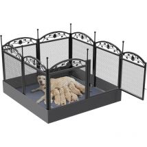 Bingo Paw - Parc Chien Intérieur xxl - Grand Enclos Chien Extérieur 126x126x80cm Pliable Caisse de Mise Bas pour Chiens Chat Lapin