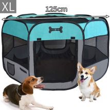 Mucola - Parc pour chiots Parc pliable pour chiots Parc pour animaux Enclos Chiens Lapins turquoise