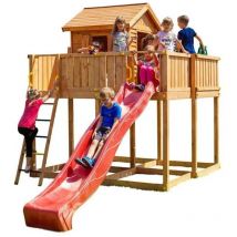 Fungoo - Casetta da giardino per bambini my space xl con Scivolo