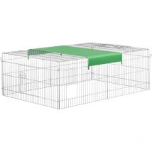 Parc Enclos petits animaux domestiques 183 x 122 x 60 cm Clôture Protection solaire verrouillable