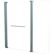 Ondee - Pare-baignoire tulpa - Paroi 120x140x0,4cm - Verre trempé - Finition chromé