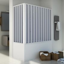 Idralite - Pare baignoire en pvc accordéon h 150 cm mod. Santorini centrale 70X160 cm