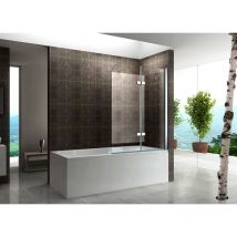 Cadentro - Pare-baignoire 120x140 cm verre transparent