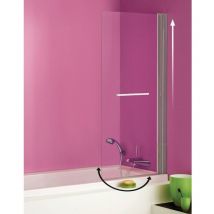 Anconetti - Pare-baignoire ancomalin, 1 volet relevable et pivotant en verre securit transparent 5mm