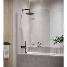 Badplaats - Mur de bain Austin 100 x 140 cm chrome - verre transparent