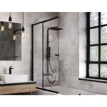 Azura Home Design - Pare-baignoire Easy slide black 100x150cm