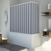 Idralite - Pare baignoire en pvc accordéon h 150 cm mod. Santorini latérale 70X160 cm