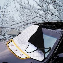 Choyclit - Pare-Brise Couverture de Voiture Imperméable Repliable avec Magnétiques - Anti Givre et Anti uv.