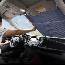 Pare-brise de voiture rétractable Visière Type de volet Fenêtre Pare-soleil Stores à rouleau Pare-brise Pare-soleil Pare-soleil Anti uv (65cm)-