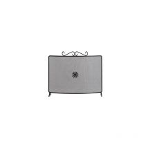 Pare-A tincelles courbA torsadA pour cheminA e en fer forgA cm 62x42 h