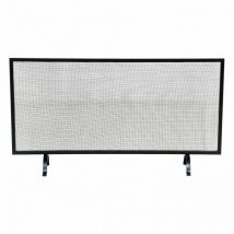 Pare-feu cheminée en métal 95x51cm droit sur pieds