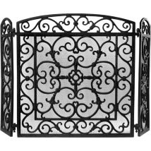 Pare-feu cheminée en fonte – Hauteur 59 cm – Largeur 20,5 cm – Longueur 61 cm – FANCY FLAMES