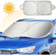Pare-soleil Avant Pour Voiture, Pare-soleil Anti-uv, Isolation Thermique, Pliable, Compatible Avec La Plupart Des Véhicules, Argenté, 150 X 70 Cm
