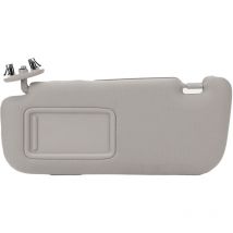 Pare-soleil en Tissu Gris avec Miroir de Maquillage - Compatible Toyota Corolla 2007-2013 (Côté Conducteur) - Référence oe: 74320‐02F60‐E0