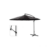 Gardeneas - Parasol excentrique hauteur maximale 3m ø300cm couleur : gris foncé