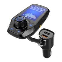 Benobby Kids - lifcausal Lecteur MP3 Voiture avec Émetteur fm Bluetooth Chargeur Double usb QC3.0, Écran Couleur 1,8 Pouces Prise USB/Carte